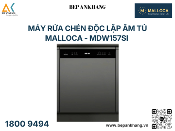 Máy rửa chén độc lập âm tủ Malloca - MDW157SI - Sấy khí nóng tuần hoàn
